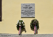 Kerék Imre költő, műfordító, tanár, Háromfa Község díszpolgára tiszteletére készült emléktábla felavatása